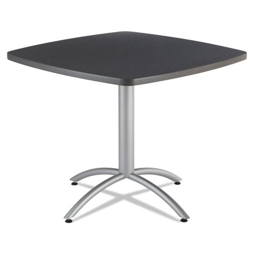 Cafworks Table, 36w X 36d X 30h, Graphite Granite-silver