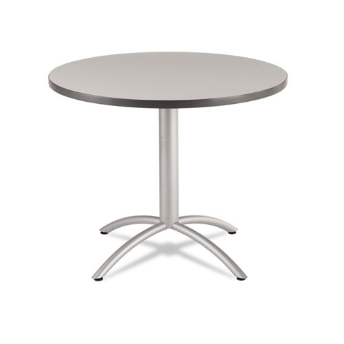 Cafworks Table, 36 Dia X 30h, Gray-silver