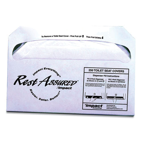 Impact Rest Assured Seat Covers, 14.25 X 16.85, White, 250-pack, 20 Packs-carton