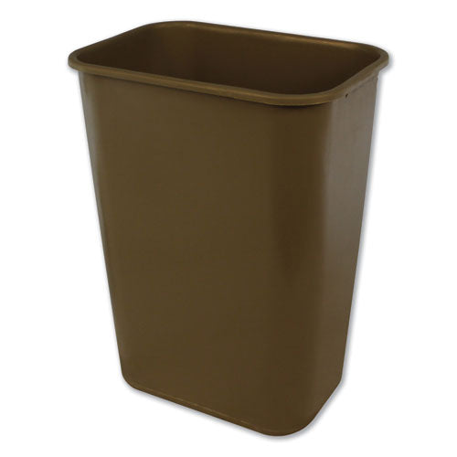 Impact Soft-sided Wastebasket, Rectangular, Polyethylene, 41 Qt, Beige