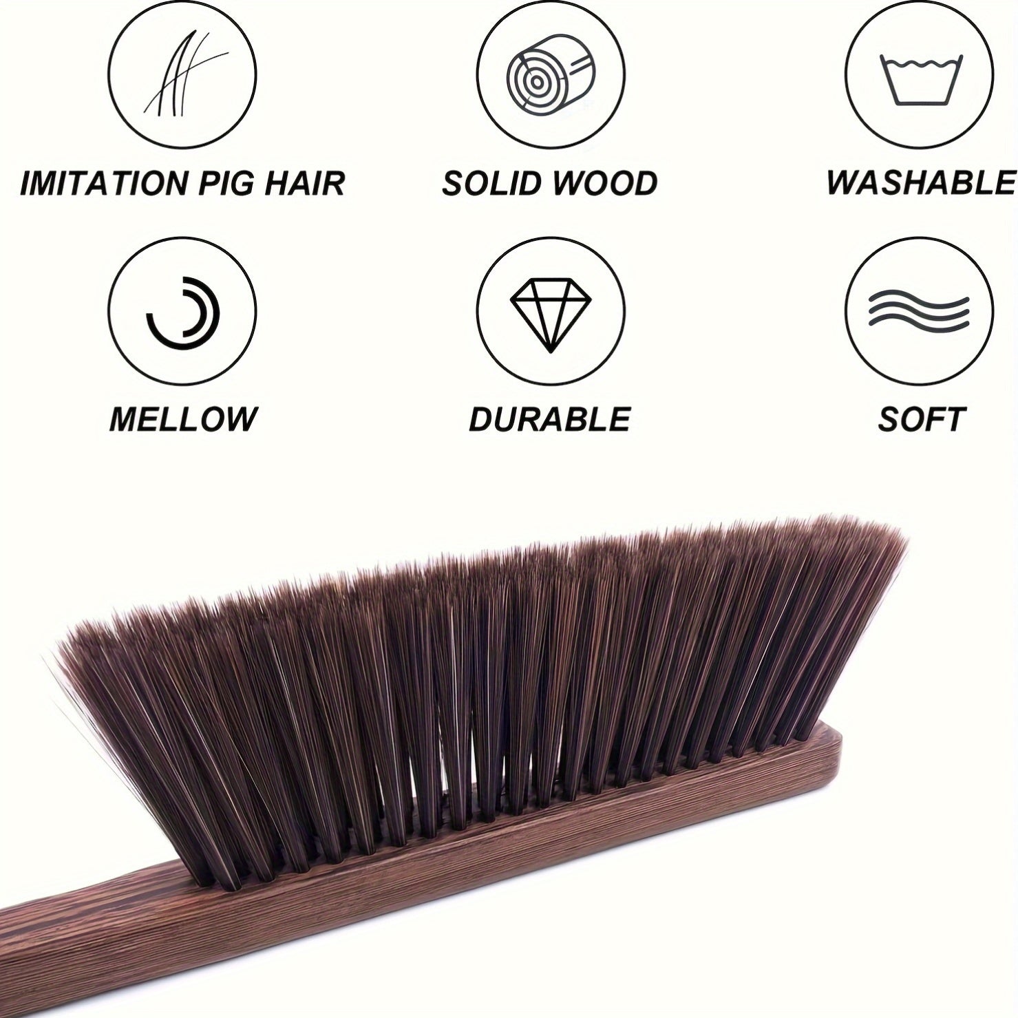 1pc Hand Sweep Broom Cleaning Brush- Soft Bristle Dusting Brush, Cleaning Car/Bed/Soil/Manuscript/Garden/Furniture/Clothes, Wooden Handle, Broom for Home Cleaning, Broom with Brush, Broom for Floor Cleaning, Broom And Dustpan Set, Garden Maintenance,