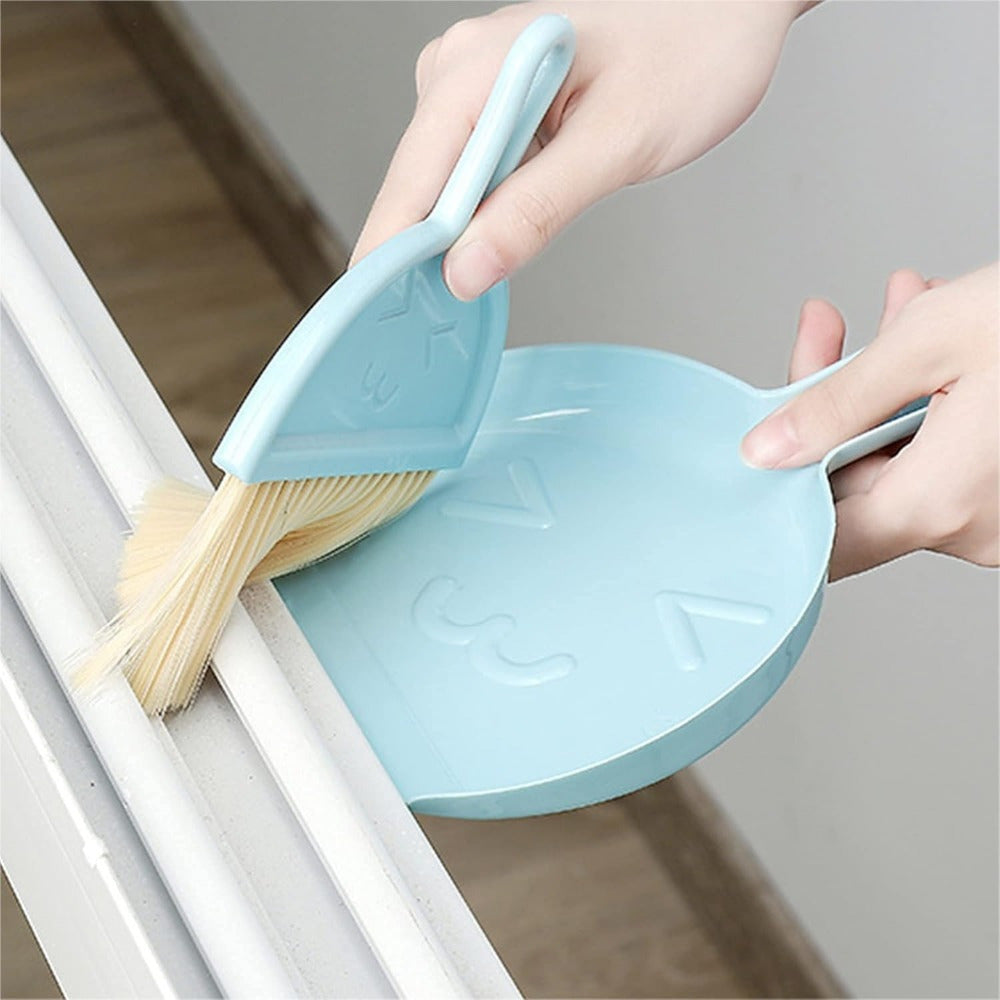 3-Pack Mini Handheld Broom and Dustpan Set with Brush - Durable Plastic Bristles, Hangable Design for Home, Car, Kitchen, Table, Sofa, Keyboard - Multi-Scene Cleaning Tools