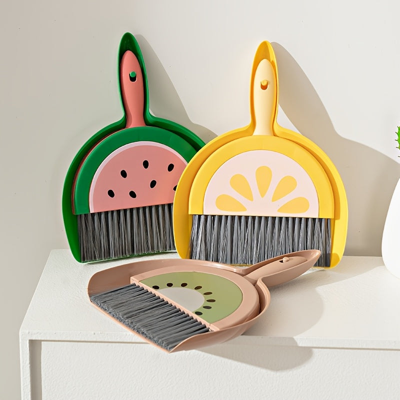 1set Small dustpan and broom combination - suitable for cleaning sofas, tables, and small spaces