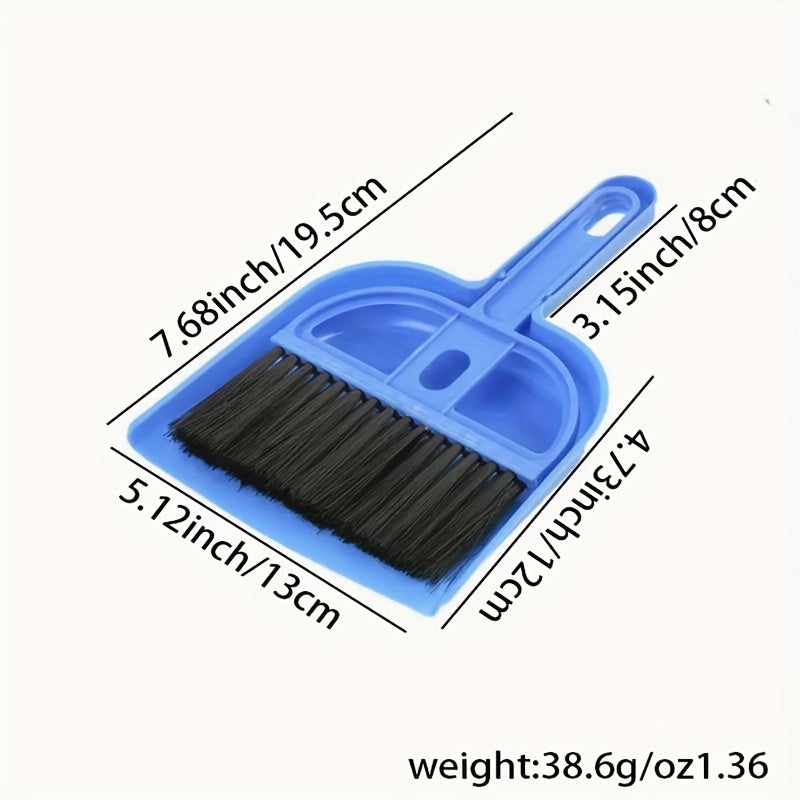 2pcs Mini Broom and Dustpan Cleaning Brush Set, Hard Bristle with Dustpan Pet Supplies Handheld Cleaning Kit, Portable Durable No-Charge Required