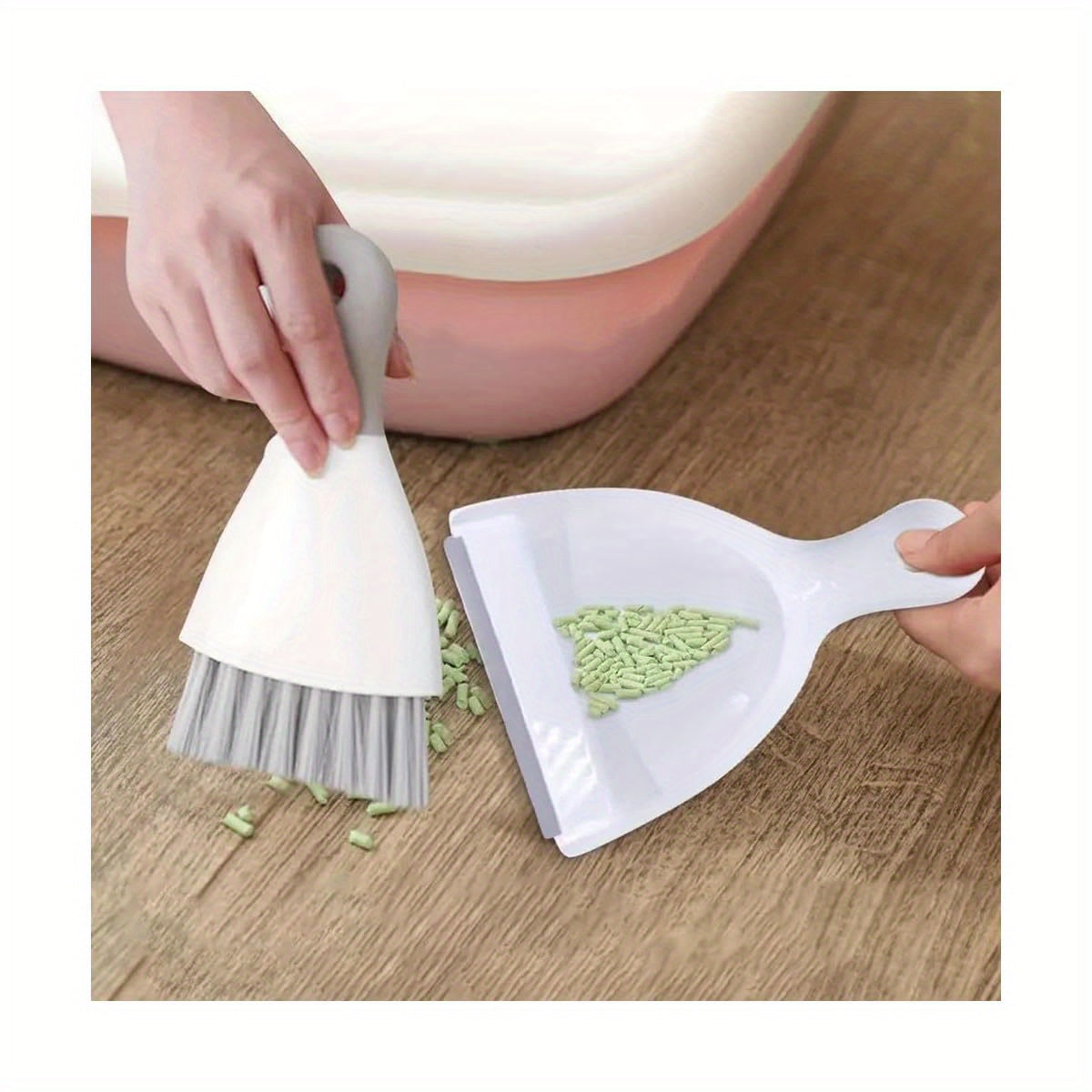 Dust pan Broom Brush Dustpan - Dustpan and Brush Set, Mini dust Pans with Brush, Dust Pan and Brush Set for Table, Keyboard, Cat, Dog and Other Pets, Dust Pan Brush Nesting Tiny Cleaning Broom( Gray), Dust Brush, Dusting Brush for Computer, Dust Removal