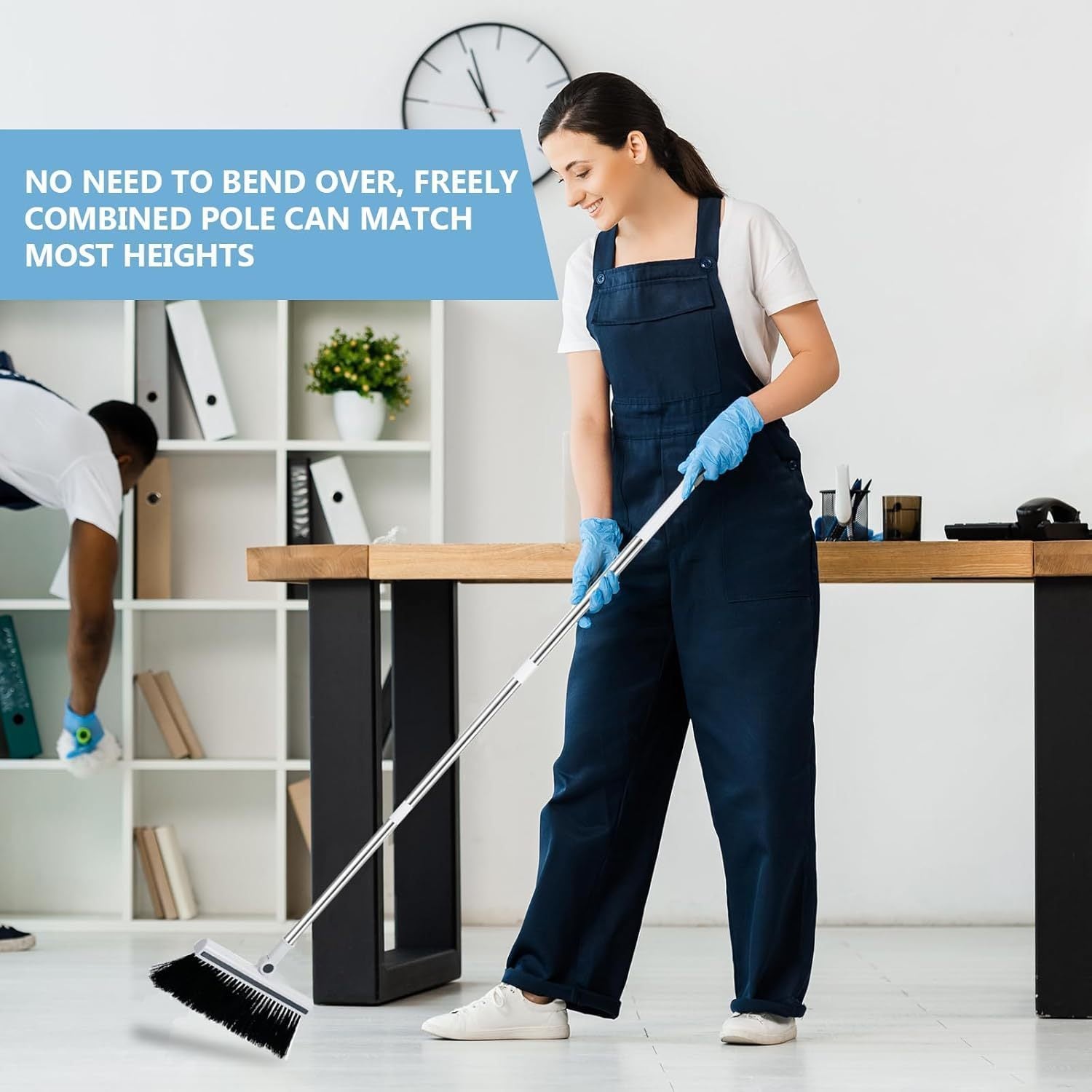 3-in-1 Home Cleaning Set: Soft Bristle Broom, Dustpan, and Brush Combo--Non-Stick Hair, Ideal for Home, Office, School, and Dorm--Perfect Christmas Gift, Cleaning Brush