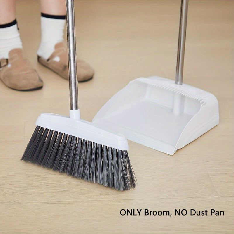 Sturdy indoor broom and dustpan set with collapsible stainless steel handle - Soft bristles for hard floors - for home, kitchen, room, office living room essential cleaning products, practical sweeping kit