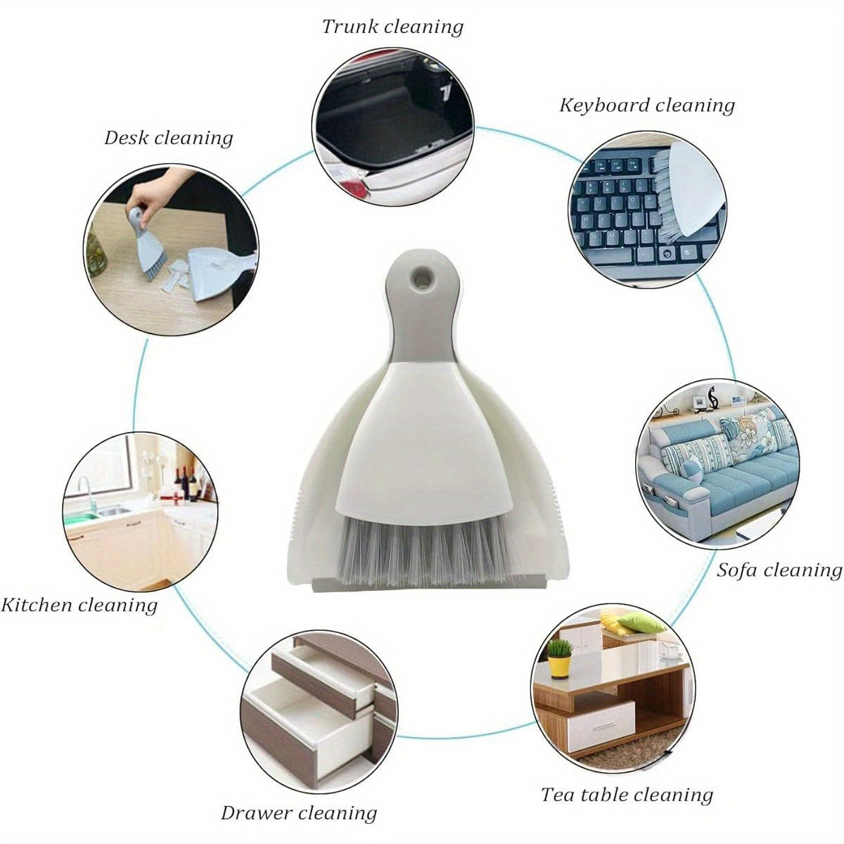 Dust pan Broom Brush Dustpan - Dustpan and Brush Set, Mini dust Pans with Brush, Dust Pan and Brush Set for Table, Keyboard, Cat, Dog and Other Pets, Dust Pan Brush Nesting Tiny Cleaning Broom( Gray), Dust Brush, Dusting Brush for Computer, Dust Removal