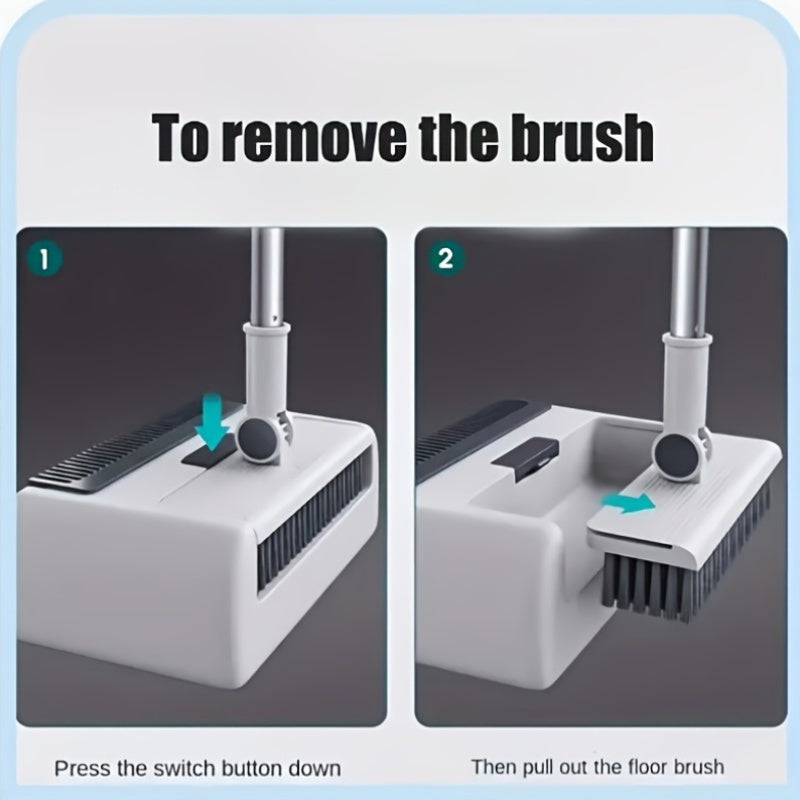 [3-in-1 Cleaning Set]Foldable Broom and Dustpan Combination- Multi-functional Multi-surface Cleaning Tool- Durable Plastic Material, Suitable for Home and Dormitory