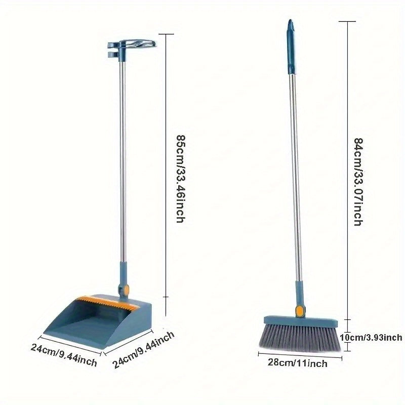 3-in-1 Home Cleaning Set: Soft Bristle Broom, Dustpan, and Brush Combo--Non-Stick Hair, Ideal for Home, Office, School, and Dorm--Perfect Christmas Gift, Cleaning Brush