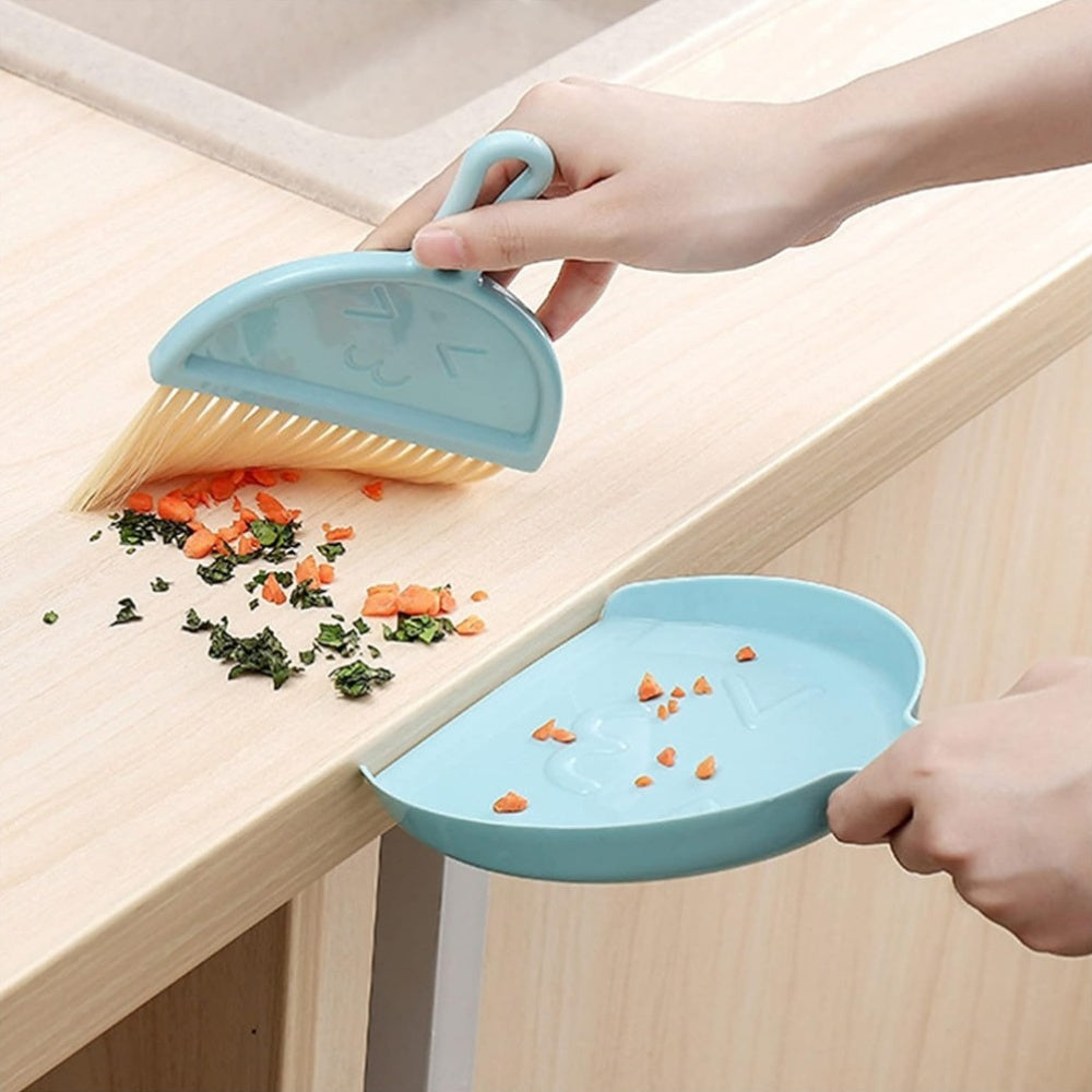 3-Pack Mini Handheld Broom and Dustpan Set with Brush - Durable Plastic Bristles, Hangable Design for Home, Car, Kitchen, Table, Sofa, Keyboard - Multi-Scene Cleaning Tools