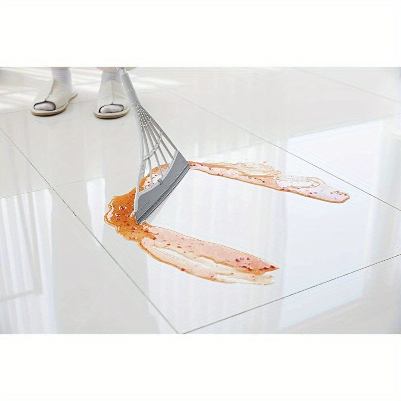 All-Surface Broom & Squeegee - Heavy-Duty Pet Hair Remover, Non-Scratch Floor Cleaner for Hardwood, Tile, Glass, Carpets - Efficient Dust, Debris, Liquid Spills - Ideal for Home, Office, Hotel Cleaning - Durable Construction, Debris Removal, Ergonomic