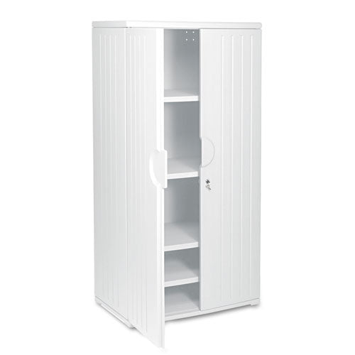 Officeworks Resin Storage Cabinet, 36w X 22d X 72h, Platinum