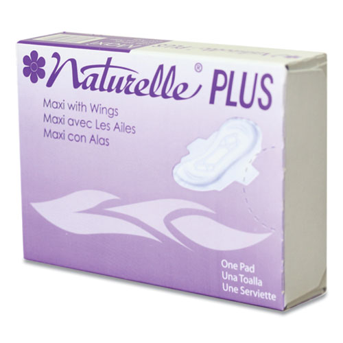 Impact Naturelle Maxi Pads Plus, #4 With Wings, 250 Individually Wrapped-carton