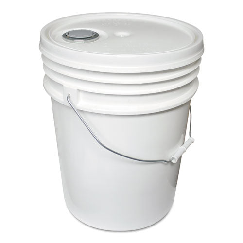 Impact Utility Bucket W-lid, Polyethylene, 5gal, White