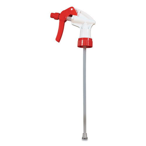 Impact General Purpose Trigger Sprayer, 9.88" Tube, Fits 32 Oz Bottles, Red-white, 24-carton