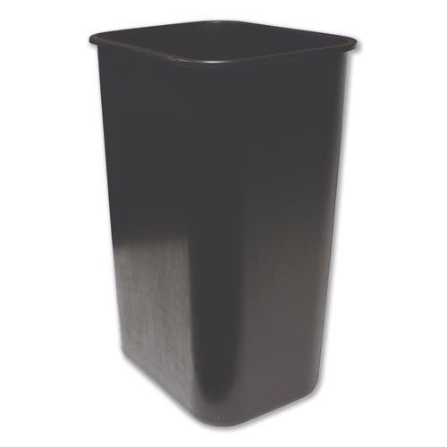 Impact Soft-sided Wastebasket, Rectangular, Polyethylene, 41 Qt, Black