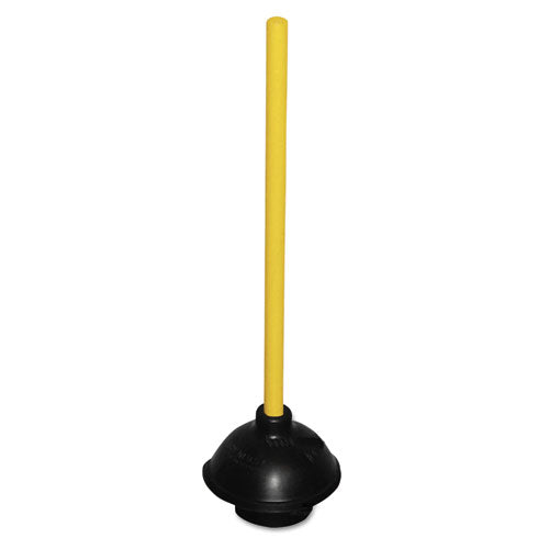 Impact Toilet-drain Plunger, 20" Wood Handle, 6" Dia