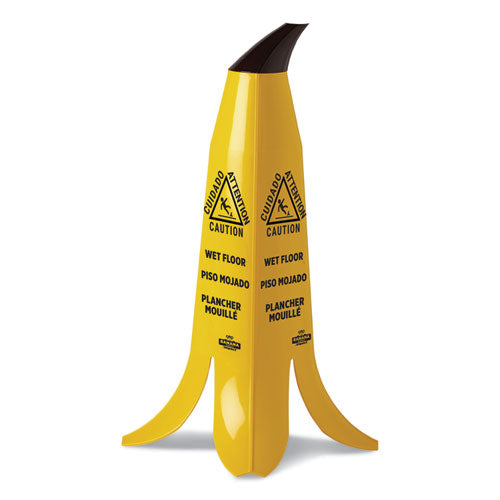 Impact Banana Wet Floor Cones, 11 X 11.15 X 23.25, Yellow-brown-black
