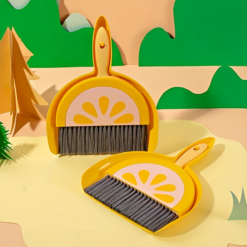 1set Small dustpan and broom combination - suitable for cleaning sofas, tables, and small spaces