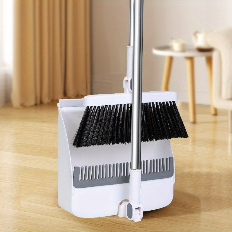 Thickened Multifunctional Broom and Dustpan Set, New Upgraded Version 48.8 Inches/37.9 Inches Non-Stick Extension Broom Magic for Easy Sweeping, Suitable for Offices, Homes, Kitchens, and Lobbies, Living Room, Bedroom, Outdoor, Hard Floor Surface