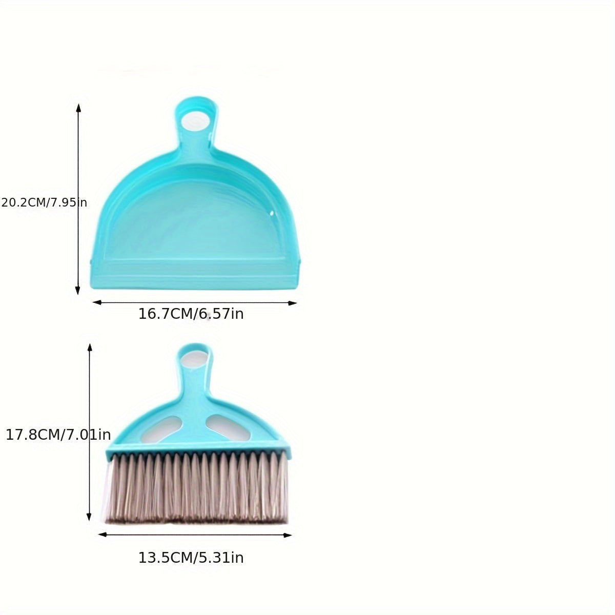 Multi-Purpose Dustpan and Broom Set, Plastic Handle, for Living Room, Bedroom, Kitchen, and Toilet Cleaning