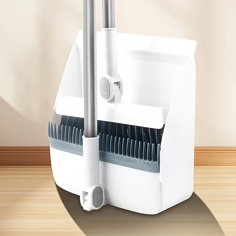 Household Broom Set, Long Handled Floor Cleaning Broom Dustpan Set, Rotatable Broom And Dustpan with Comb, Used for Removing Dust And Garbage, Suitable for Homes, Kitchens, Rooms, Offices, Cleaning Tools, And Back to School Supplies