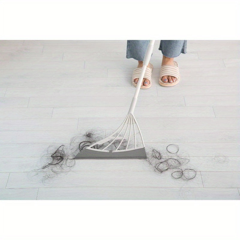 All-Surface Broom & Squeegee - Heavy-Duty Pet Hair Remover, Non-Scratch Floor Cleaner for Hardwood, Tile, Glass, Carpets - Efficient Dust, Debris, Liquid Spills - Ideal for Home, Office, Hotel Cleaning - Durable Construction, Debris Removal, Ergonomic