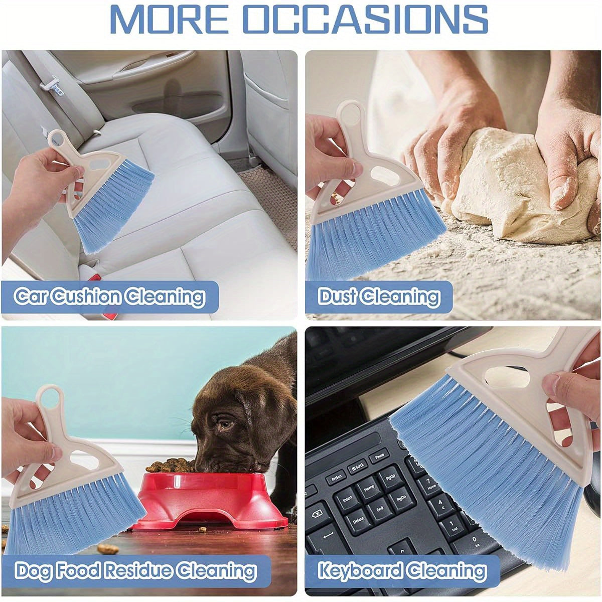Compact Blue Mini Broom and Dustpan Set with Soft Bristles - Portable Tabletop Cleaning Kit for Kitchen, Bathroom, Living Room, and Bedroom - Ideal for Crumb Sweeping and Dust Removal, Kitchen Cleaning Essentials|Compact Cleaning Kit|Durable Cleaning