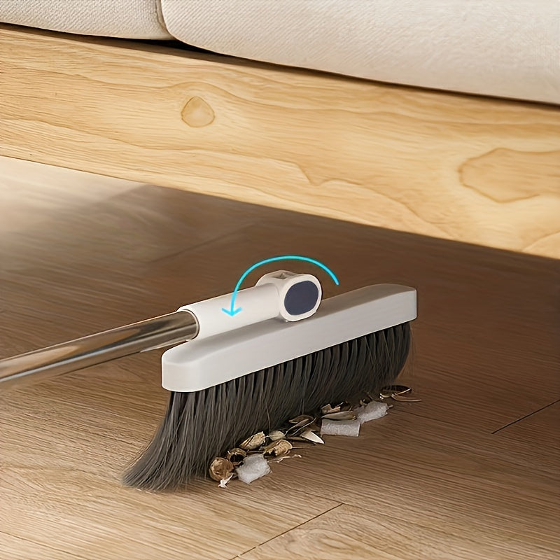 A Set of Household Broom And Dustpan, Long-Handled Floor Cleaning Broom And Dustpan Set, Rotatable Broom And Dustpan with Comb, Used to Remove Dust And Garbage, Suitable for Home, Kitchen, Room, Office, Cleaning Supplies, Cleaning Tools, Back-To-School