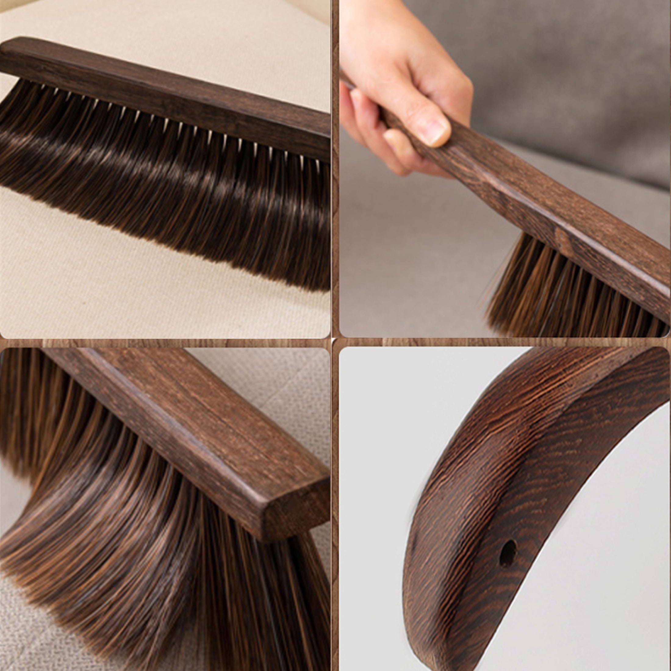 1pc Hand Sweep Broom Cleaning Brush- Soft Bristle Dusting Brush, Cleaning Car/Bed/Soil/Manuscript/Garden/Furniture/Clothes, Wooden Handle, Broom for Home Cleaning, Broom with Brush, Broom for Floor Cleaning, Broom And Dustpan Set, Garden Maintenance,