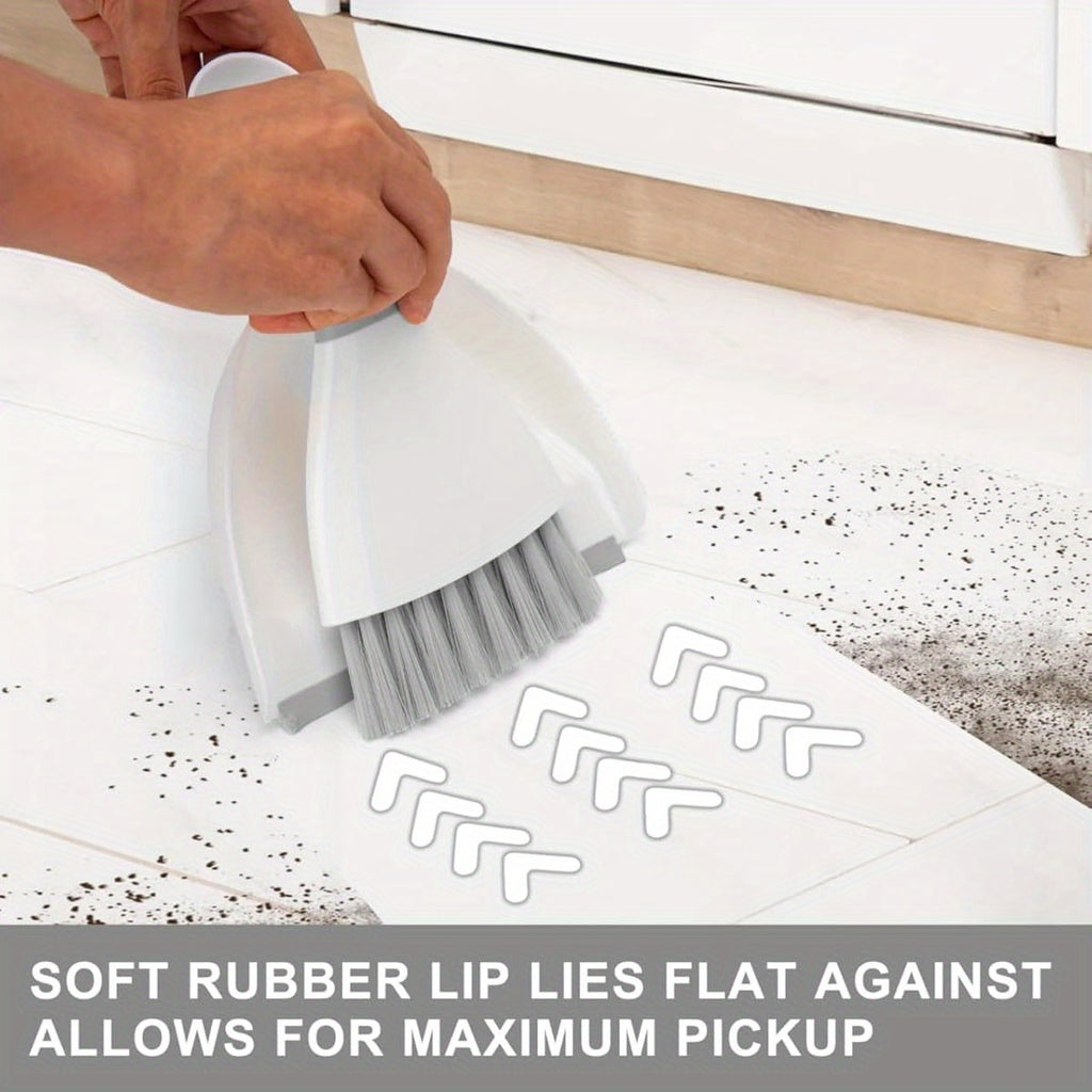 Dust pan Broom Brush Dustpan - Dustpan and Brush Set, Mini dust Pans with Brush, Dust Pan and Brush Set for Table, Keyboard, Cat, Dog and Other Pets, Dust Pan Brush Nesting Tiny Cleaning Broom( Gray), Dust Brush, Dusting Brush for Computer, Dust Removal